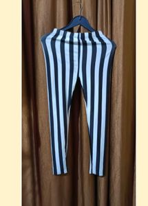 Combo Of 2 Printed Leggings A Blue N  Black  White