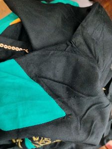 Black, Sea Green Kurta