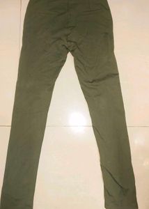 Olive Green Stretch Pants