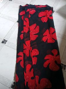 Red Floral Dupatta