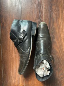 Black Leather Chelsea Boots