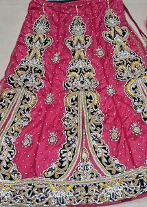 Heavy Wedding Lehenga 3 Pes He Full Daimod Wala H