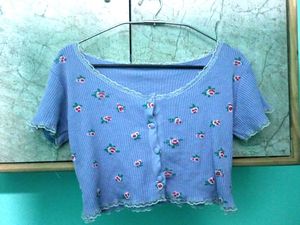Cute Leavender Crop Top