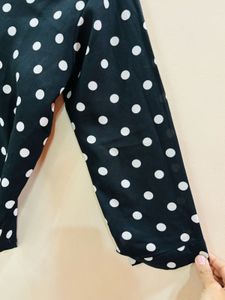 Polka Dot Black Top