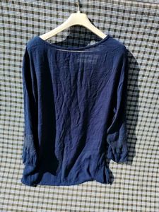 Blue Long Sleeve Top