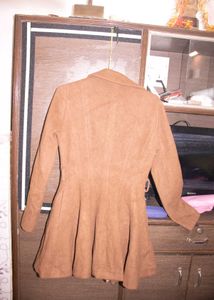 Brown Fit &amp; Flare Coat