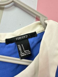 Forever 21 Blue Peplum Top