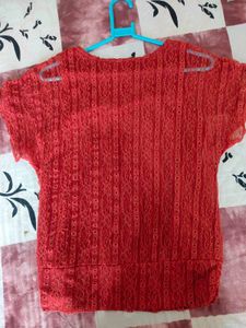 Rust Lace Top