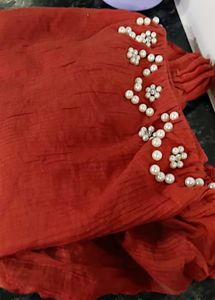 Red Off-Shoulder Top