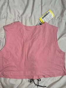 Lakers x Snoopy Lace-Up Crop Top