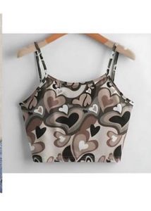Heart Print Cami Top