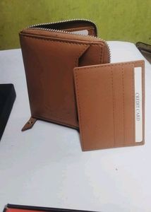 Mens Trendy Zipper Genuine Leather Wallet