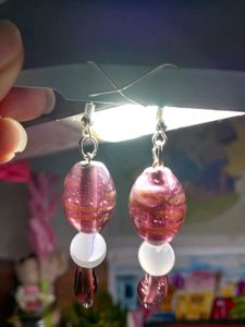 Pretty glass jelly beads earrings.