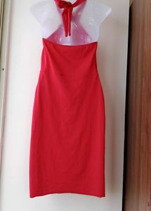 Red Halter neck dress