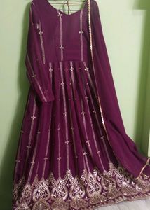 New/Unused All Over Embroidered Gown With Dupatta