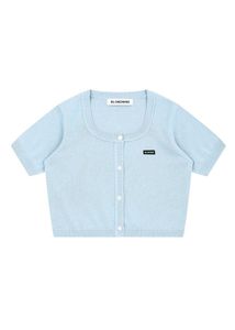 Light Blue Cropped Cardigan