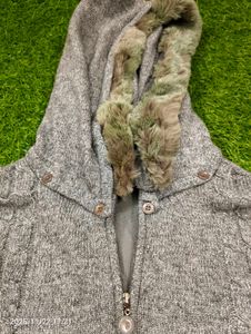 New Imported Gray Zip-Up Hoodie