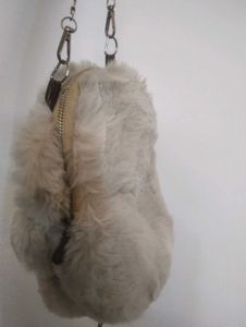 Cute Furry Bunny Shaped Sling Bag