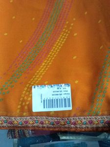 Orange Printed Saree