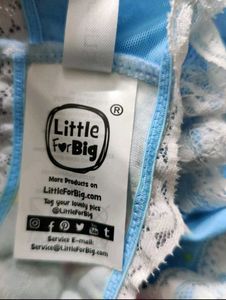 Pink And Blue Bunny Print Laced Briefs Set Of 2