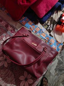 Burgundy Tote Bag