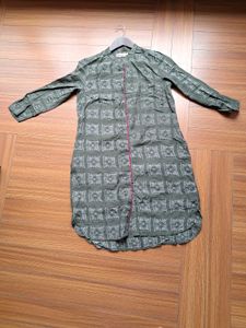 Olive Green Print Tunic