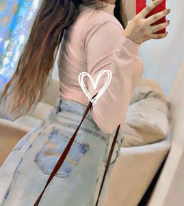 Turtle Nack Tahirt With Denim Skirt