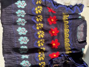 Floral Knit Ruffle vest Top