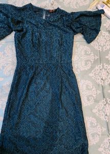 Lace Love Mini Green Dress