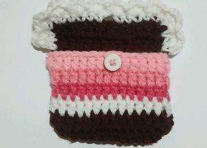 Handmade kawai crochet neopolition pouch,