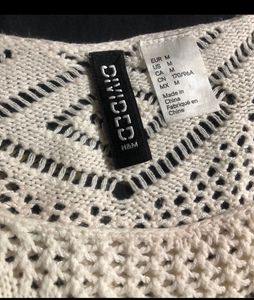 H&amp;M White Net Top😍