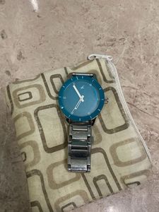 Fastrack Watch Aquablue Silver Colour of Hype 100%