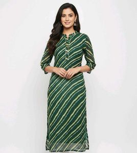Green Striped Kurta