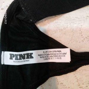 Pink Thong - Black