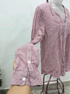 H&amp;M Stripped Button Down Top