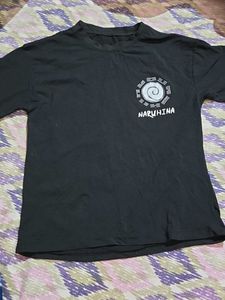 Naruto Black Graphic Print T-shirt