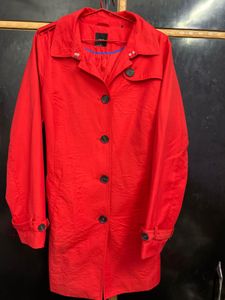 Red Trench Coat - Size Medium