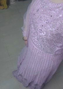 Gorgeous gown with mirror work front or back