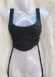 241611. Black Ribbed Tank Top