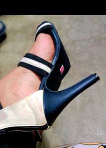 Striped Heel Sandals