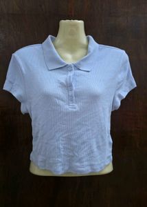 H&amp;M Cute Blue Crop Top