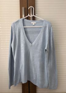 Light Blue V-Neck Sweater