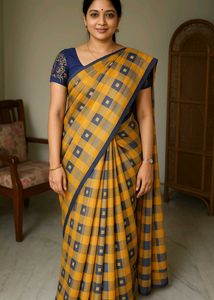 Elegant Checked Saree