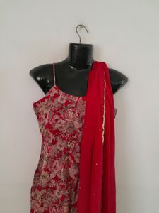 Rose Pink Printed Kurta Set (Women&#39;s)