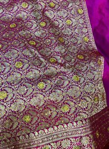 Chintamani Bridal Shalu with stitched blouse.