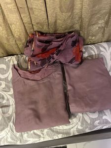 Lavender Floral Pant Kameez