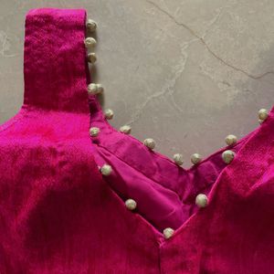 Pink Beaded Blouse