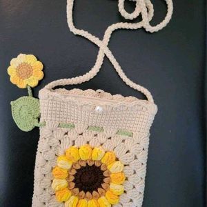 Crochet Sunflower Bag