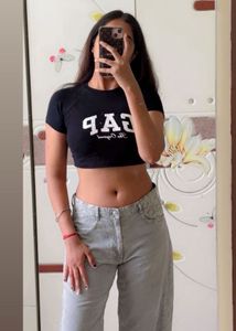 Grey Wide Leg Jeans