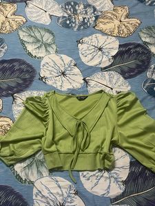 Green Crop Top